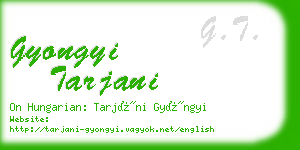 gyongyi tarjani business card